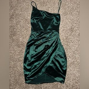 Green Satin Dress